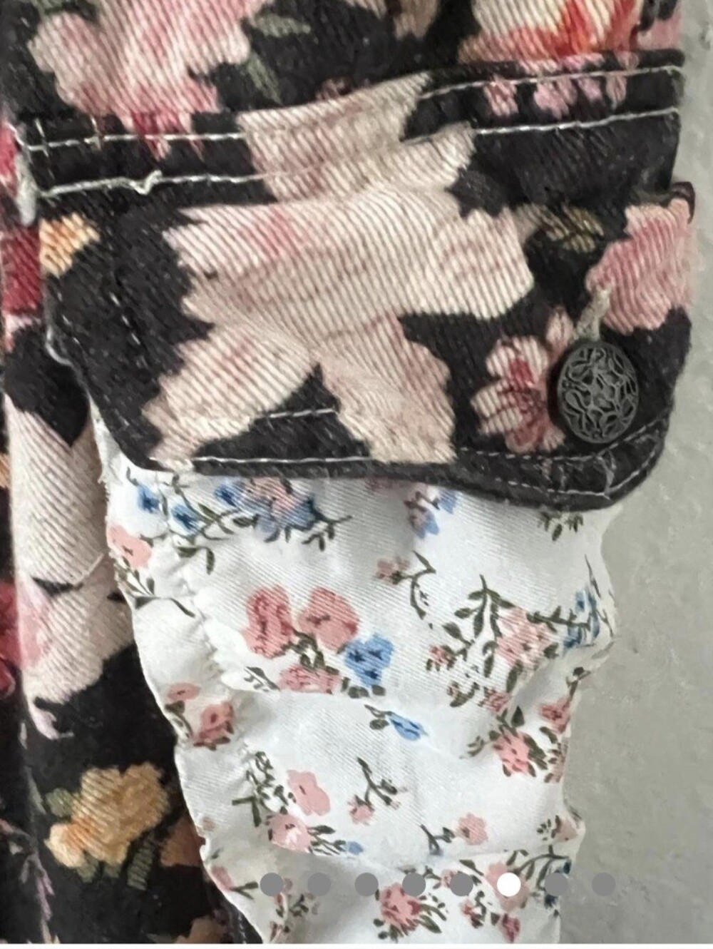 POL Black Floral Joggers with Pink & Yellow Accents - Picture 5 of 5
